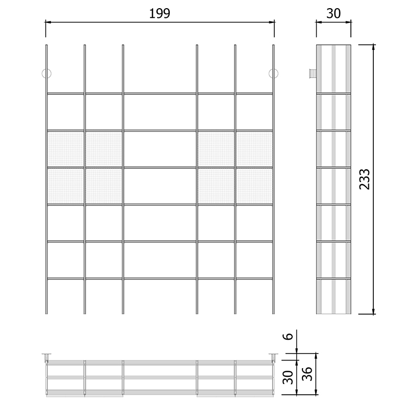 Mas 35 Libreria modulare in alluminio di Servetto - alluminio-opale bianco 3